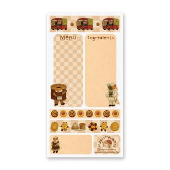 ✿Fox family bakery labels